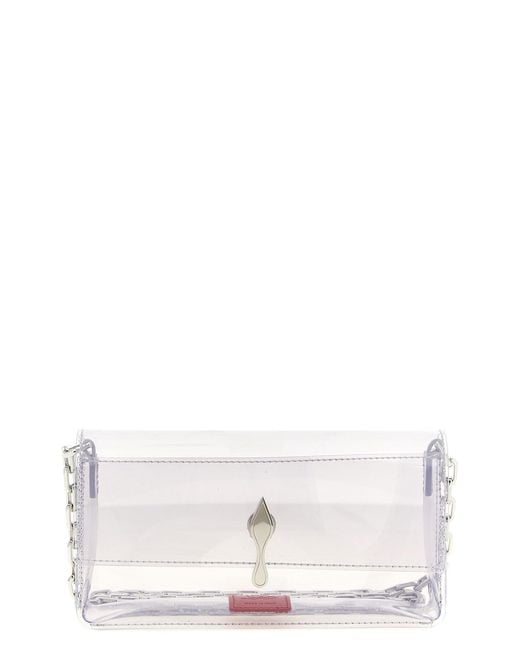 Christian Louboutin White Clutch With 'bettina Mini' Strap