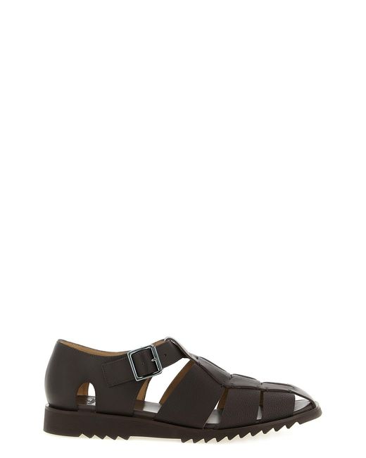 Paraboot Black 'pacific' Sandals for men