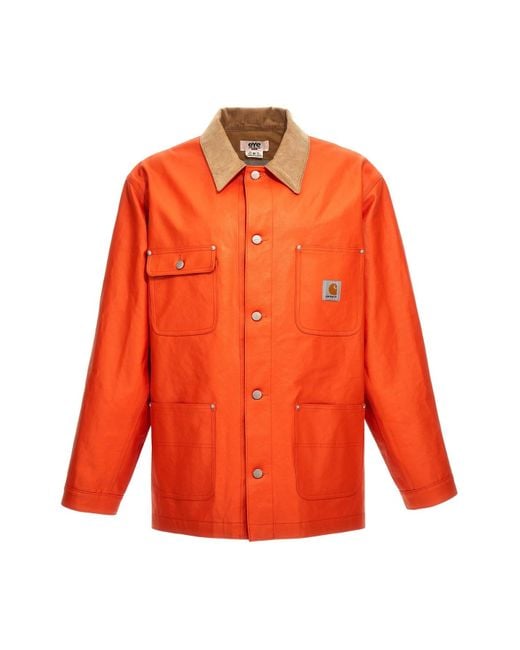 Orange clearance carhartt jacket