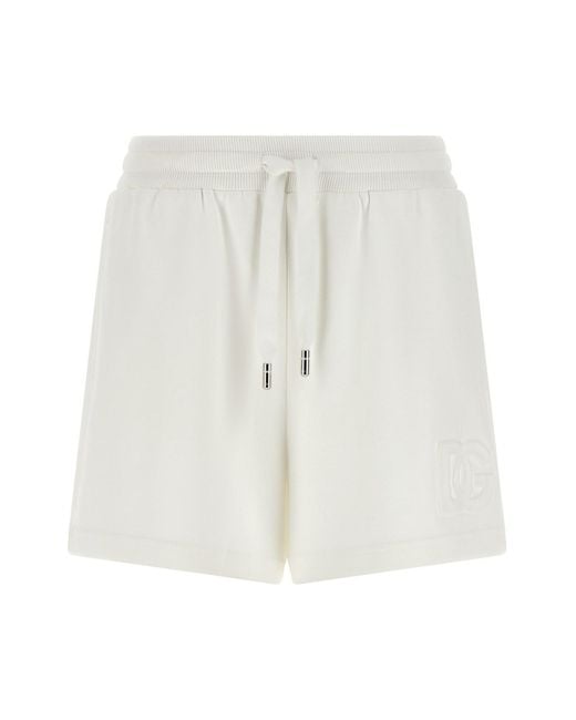 Dolce & Gabbana White 'dg' Shorts