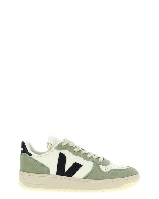 Veja Green 'V-10' Sneakers