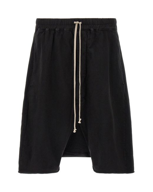 Rick Owens Bermuda-Shorts 'Drawstring Pods' in Black für Herren