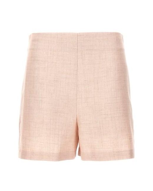 Philosophy Di Lorenzo Serafini Pink Linen Blend Shorts