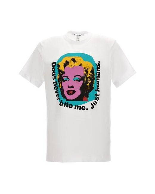 Comme des Garçons White 'andy Warhol' T-shirt for men