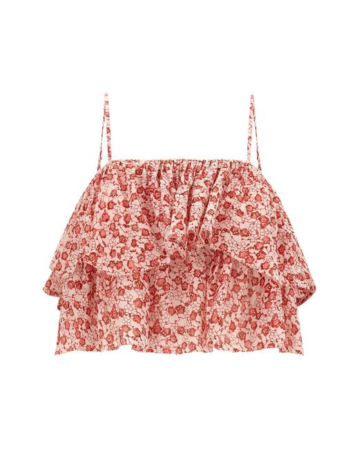 Isabel Marant Red 'erisa' Top
