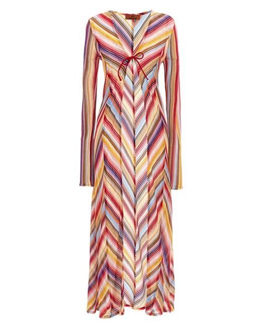 Missoni Red Long Knit Cover-up