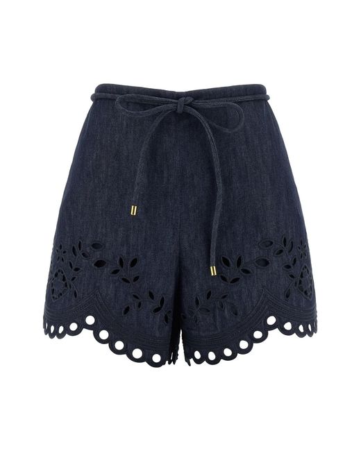 Zimmermann Blue 'mahon' Shorts