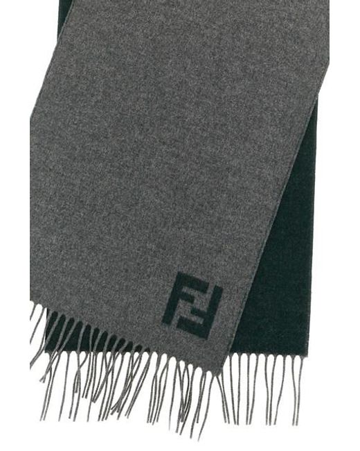 Sciarpa Double-Face di Fendi in Gray da Uomo
