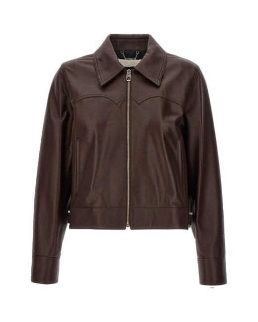 Chloé Brown Leather Jacket
