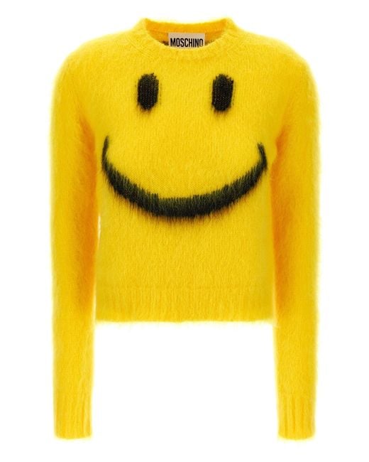 Moschino Yellow 'smiley' Sweater