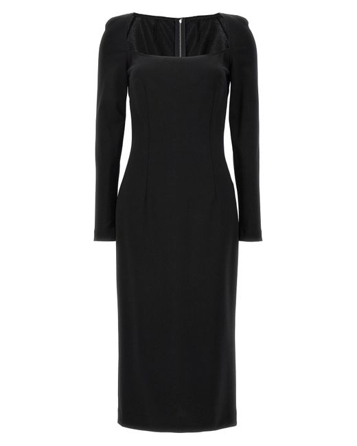 Dolce & Gabbana Black Milan Stitch Dress Dresses