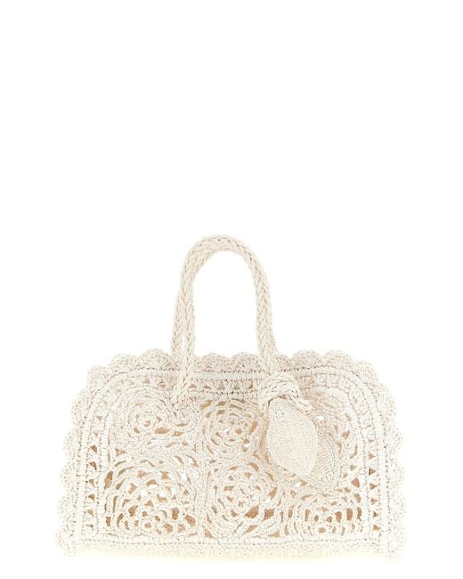 Jacquemus Natural 'le Petit Turismo Crochet' Handbag