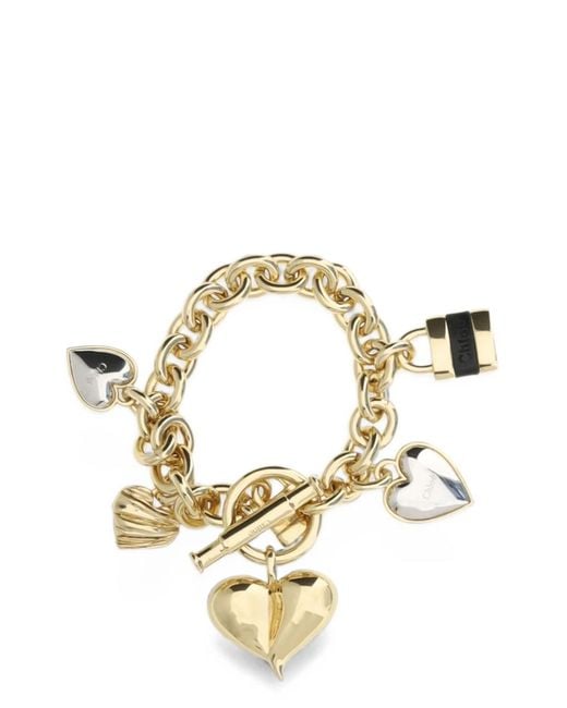 Chloé Metallic 'paddington' Bracelet With Charms