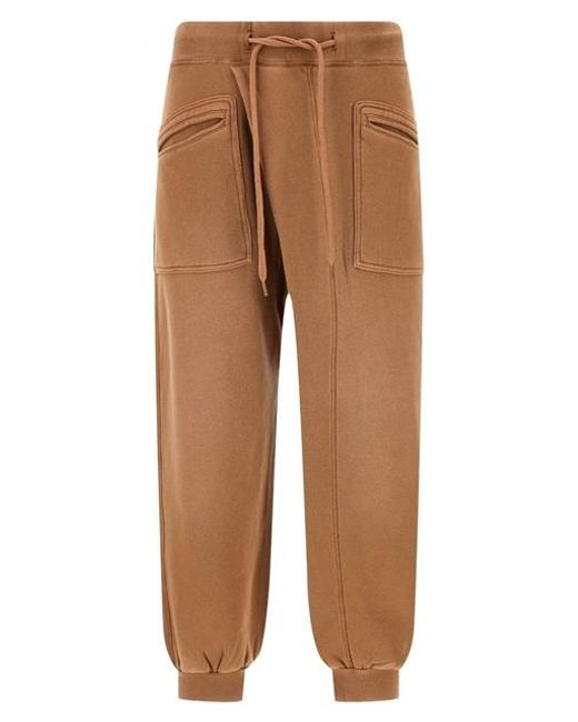 R13 Brown 'crossover' joggers