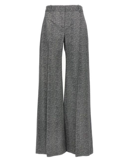 【関税込み】ERMANNO SCERVINO HERRINGBONE TROUSERS Ermanno Scervino Herringbone Trousers in Gray | Lyst