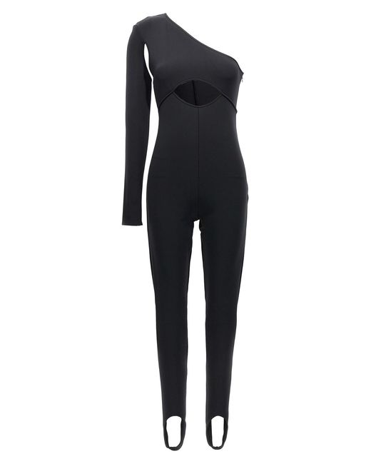 David Koma Black Scuba Cut Out One-length Bodysuit