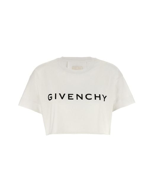 Givenchy Multicolor Cropped-T-Shirt Mit Logo