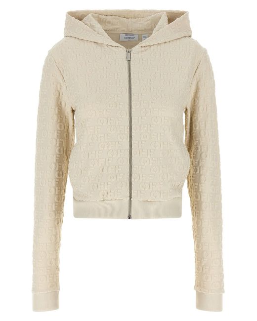 Off-White c/o Virgil Abloh Natural 'terry Off' Sweatshirt