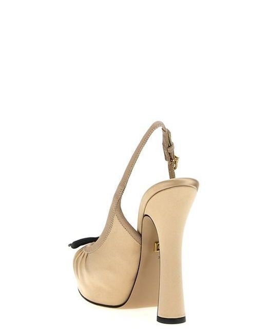 Slingback 'Vally' di Dolce & Gabbana in Metallic