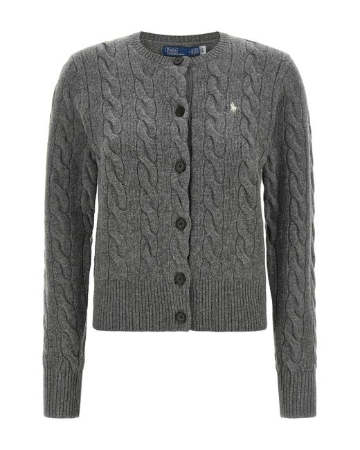 Polo Ralph Lauren Gray Cable Knit Cardigan