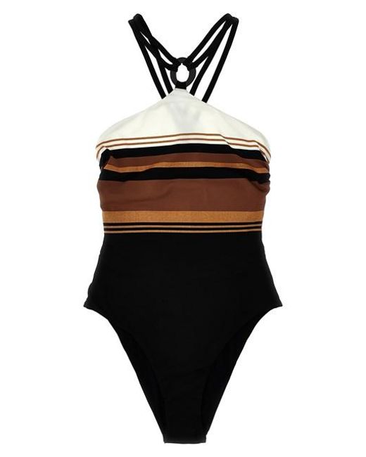 Max Mara Black 'cathy' One-piece Swimsuit