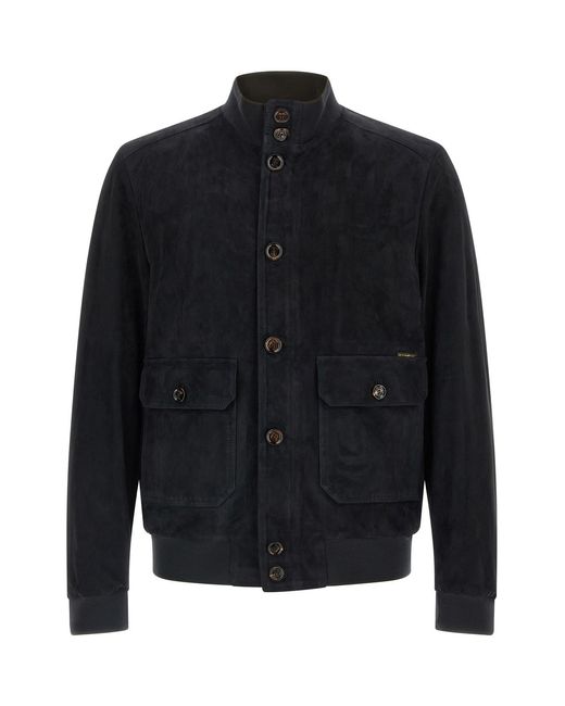 Moorer Black 'carlos' Bomber Jacket for men