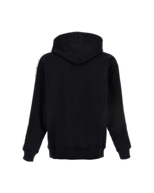 Felpa con cappuccio 'Double Question Mark' di Moschino in Black da Uomo