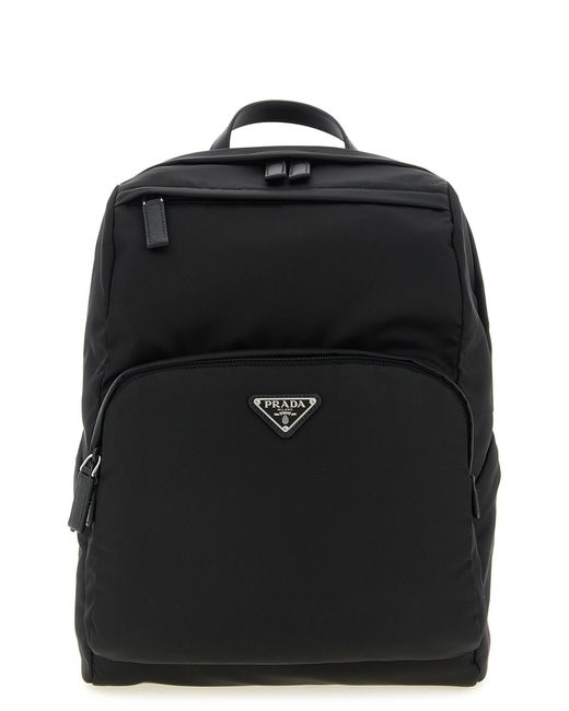 Prada Black Re-Nylon Backpack for men