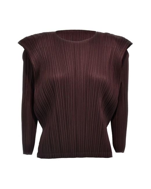 Pleats Please Issey Miyake Purple 'monthly Colors: September' Blouse