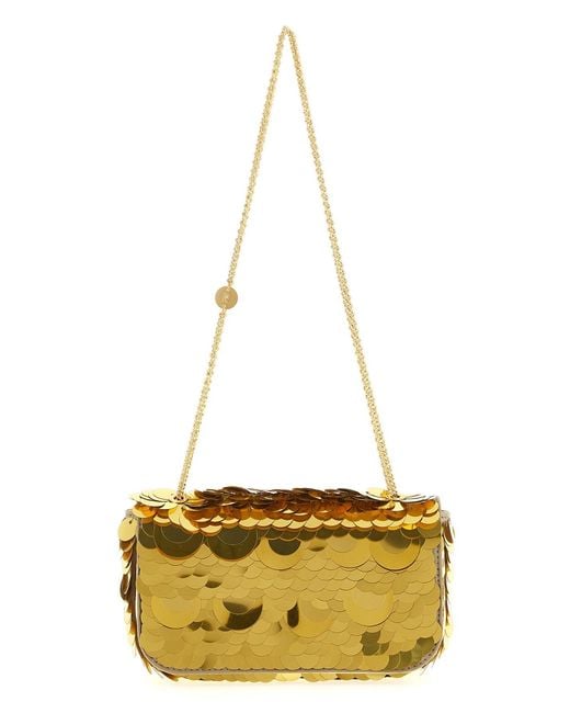 Rabanne Metallic 'sparkle Baguette Mini' Shoulder Bag