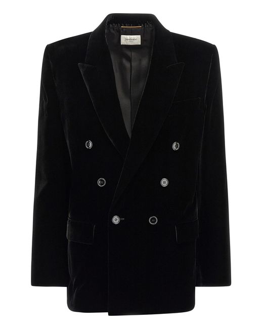 Saint Laurent Black 'Cassandre' Blazer