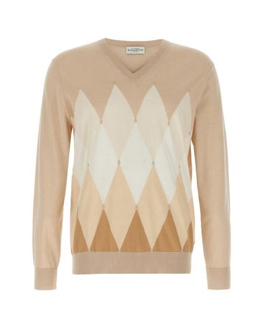 Maglia 'Argyle' di Ballantyne in White da Uomo