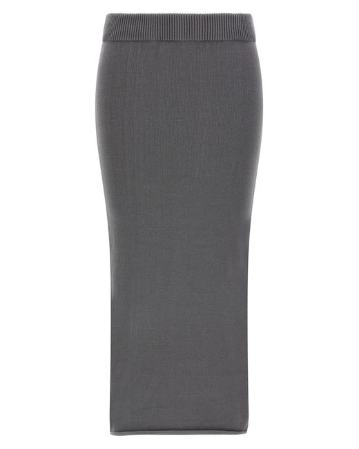 Entire studios Gray 'raw Knit Skirt