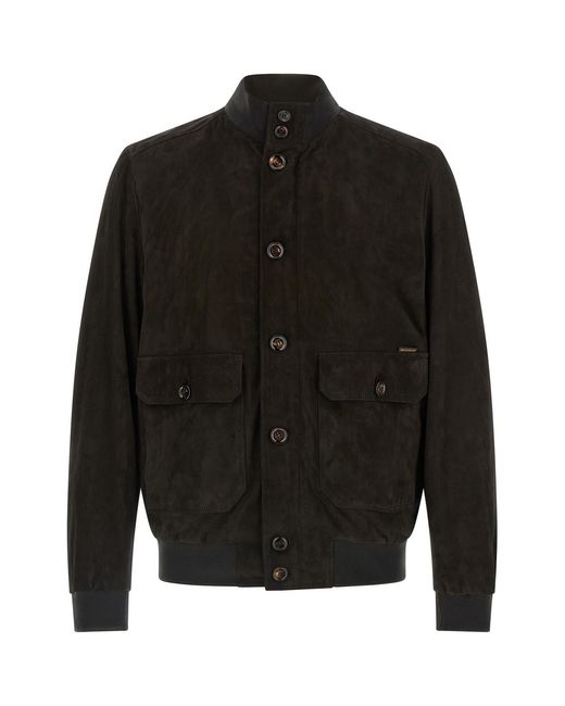 Moorer Black 'carlos' Bomber Jacket for men