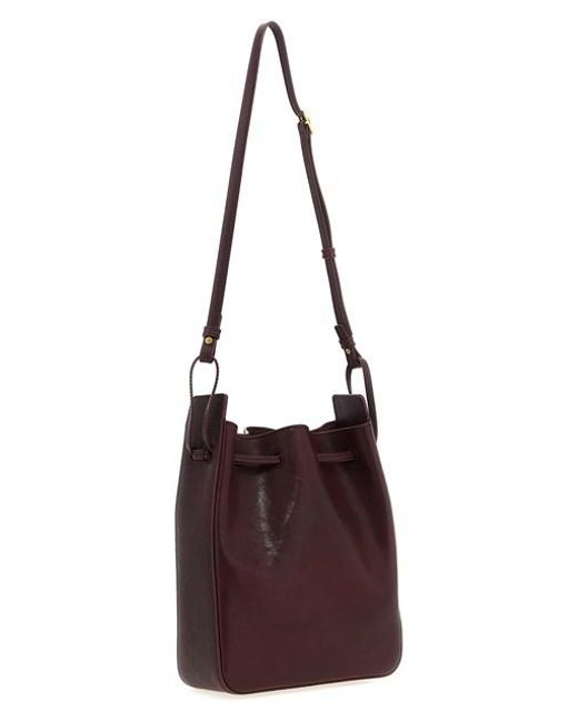 Secchiello Pelle di Saint Laurent in Red