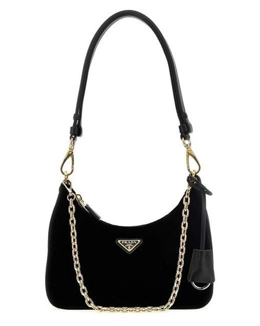 Prada velvet outlet shoulder bag