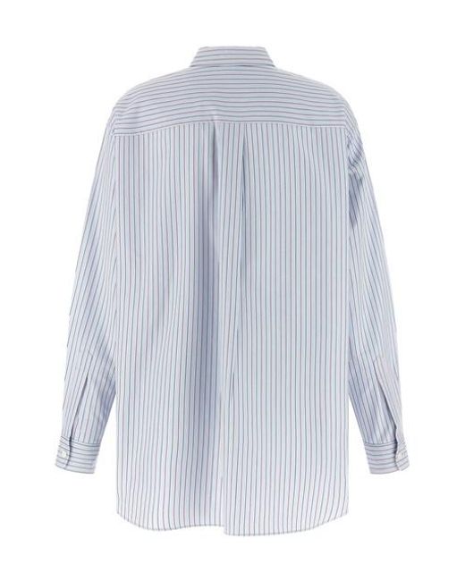 Camicia Righe di Prada in Blue