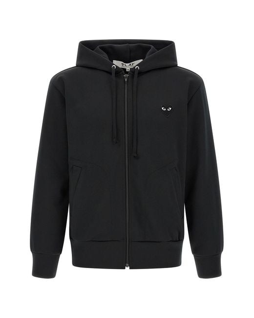 COMME DES GARÇONS PLAY Black Heart Patch Hoodie for men