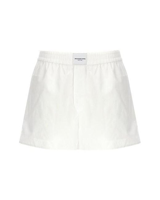 Short 'Classic Boxer' di T By Alexander Wang in White