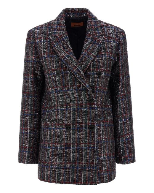 Missoni Black Sequin Tartan Blazer
