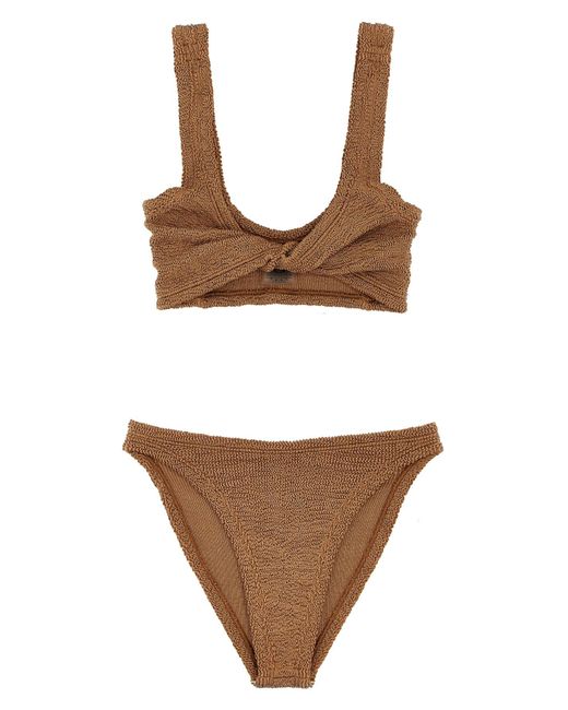Hunza G Brown 'Juno' Bikini Set