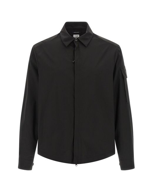 C P Company Black 'the Metropolis Series' Overshirt for men