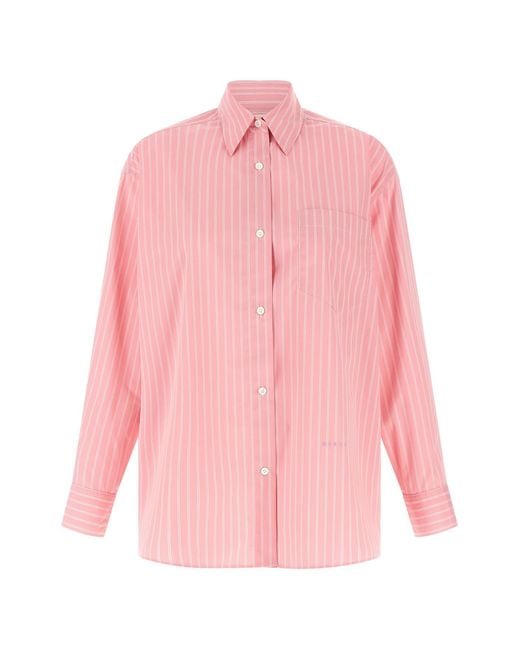 Marni Pink Striped Shirt