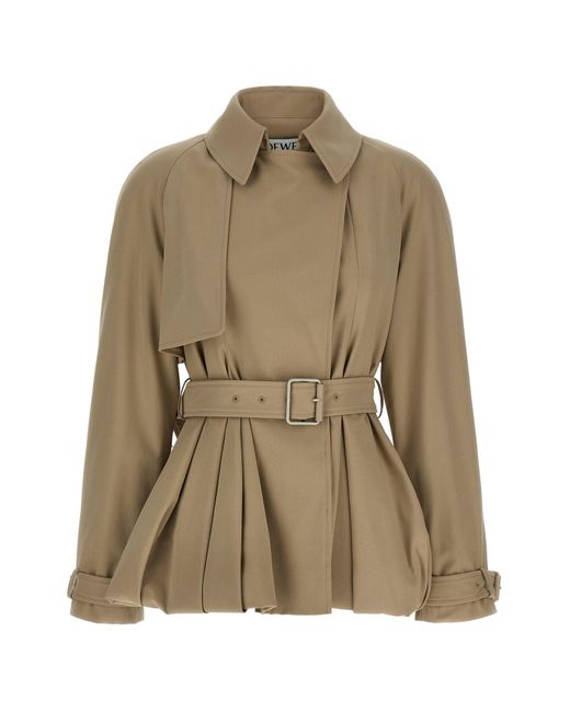 Loewe Green Balloon Trench Coat