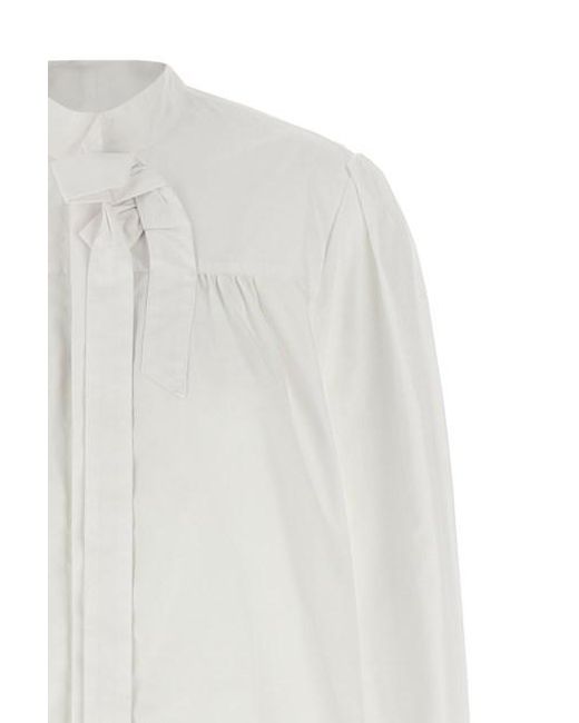 Camicia Fiocco di Prada in White