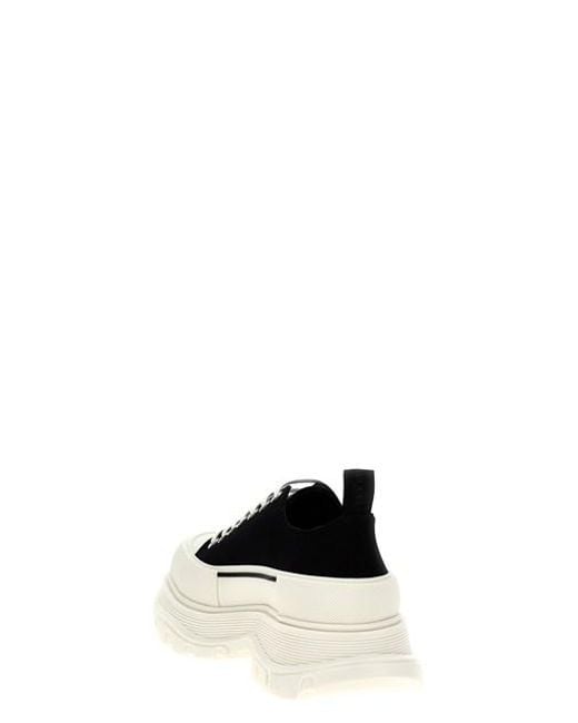 Sneakers in pelle con plateau di Alexander McQueen in Black da Uomo