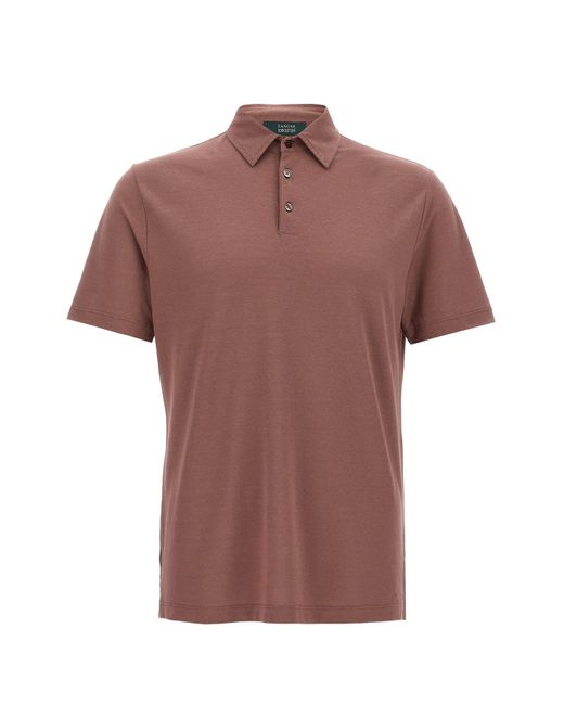 Zanone Pink 'ice Cotton' Polo Shirt for men