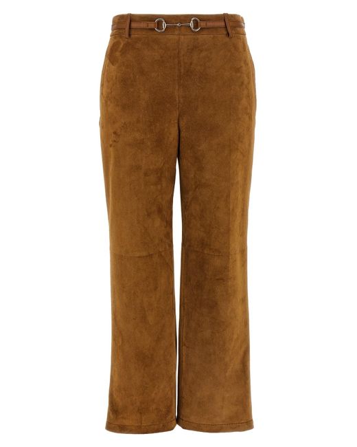 Gucci Brown Suede Pants