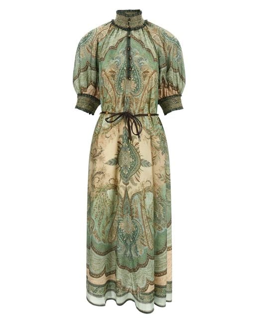 Zimmermann Green 'billow Wanderlust' Dress
