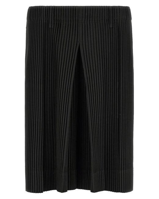 Homme Plissé Issey Miyake Black 'tailored Pleats 2' Bermuda Shorts for men